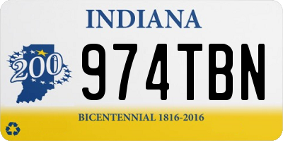 IN license plate 974TBN