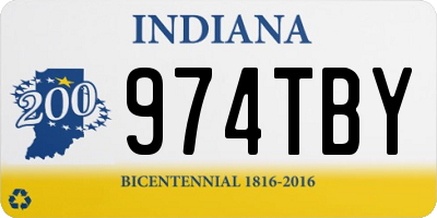 IN license plate 974TBY