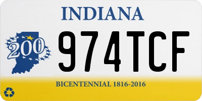 IN license plate 974TCF
