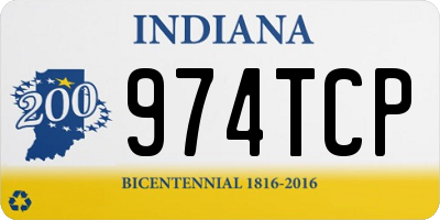 IN license plate 974TCP