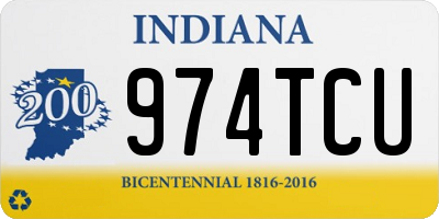IN license plate 974TCU
