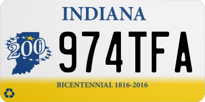 IN license plate 974TFA