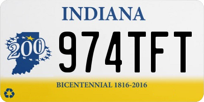 IN license plate 974TFT
