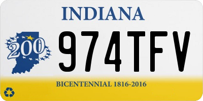 IN license plate 974TFV