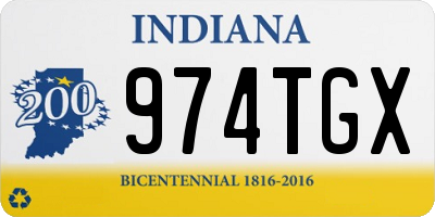 IN license plate 974TGX