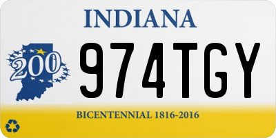 IN license plate 974TGY