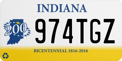IN license plate 974TGZ
