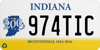 IN license plate 974TIC