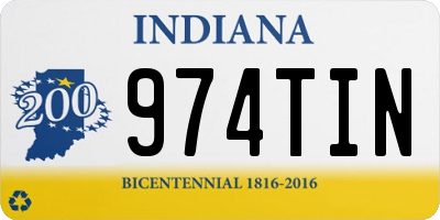 IN license plate 974TIN