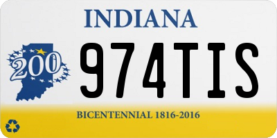 IN license plate 974TIS