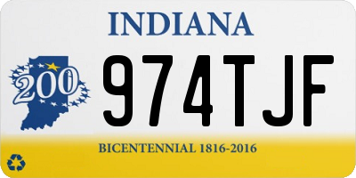 IN license plate 974TJF