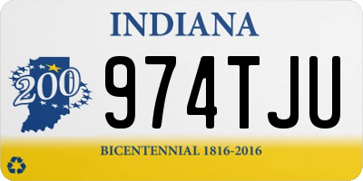 IN license plate 974TJU