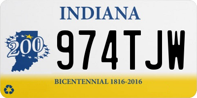 IN license plate 974TJW