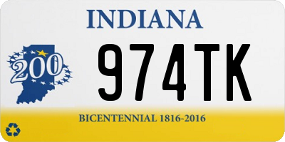 IN license plate 974TK