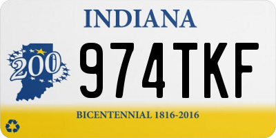 IN license plate 974TKF