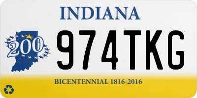 IN license plate 974TKG