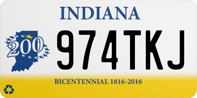IN license plate 974TKJ