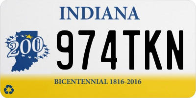 IN license plate 974TKN