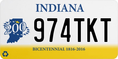 IN license plate 974TKT