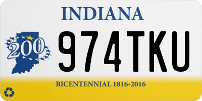 IN license plate 974TKU