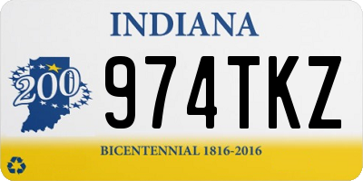 IN license plate 974TKZ