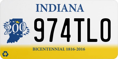 IN license plate 974TLO