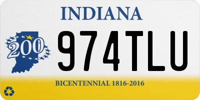 IN license plate 974TLU