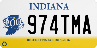 IN license plate 974TMA