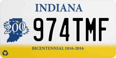 IN license plate 974TMF