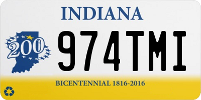 IN license plate 974TMI