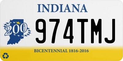 IN license plate 974TMJ