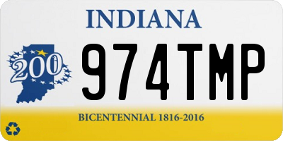 IN license plate 974TMP