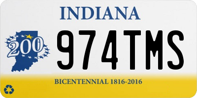 IN license plate 974TMS