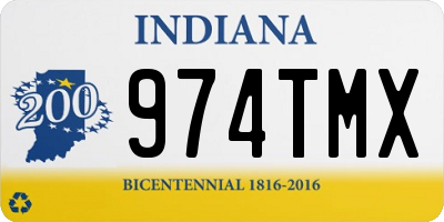 IN license plate 974TMX