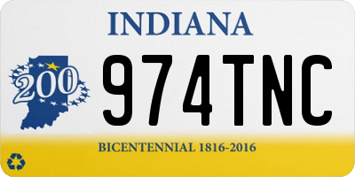 IN license plate 974TNC