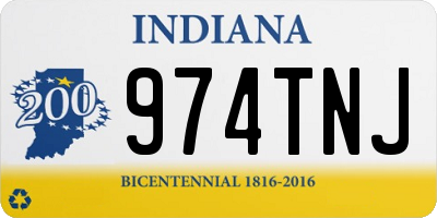 IN license plate 974TNJ