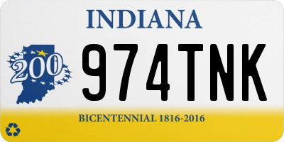 IN license plate 974TNK