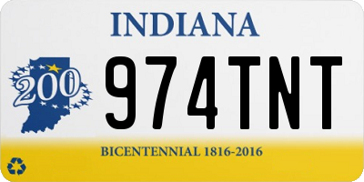 IN license plate 974TNT