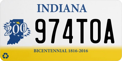 IN license plate 974TOA
