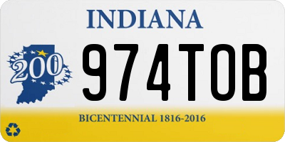 IN license plate 974TOB