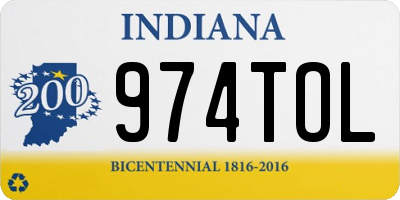 IN license plate 974TOL