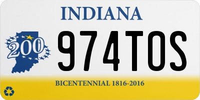 IN license plate 974TOS