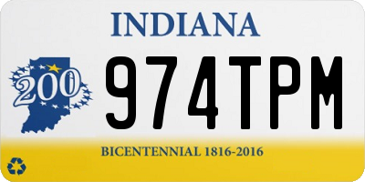 IN license plate 974TPM
