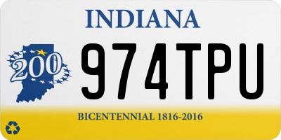 IN license plate 974TPU
