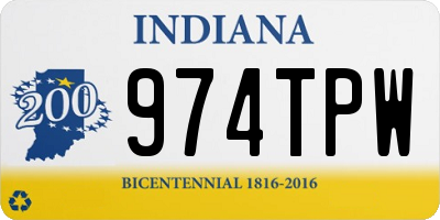 IN license plate 974TPW