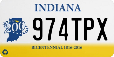 IN license plate 974TPX