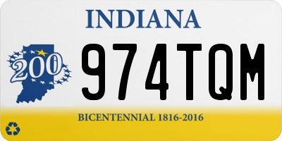 IN license plate 974TQM