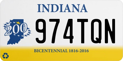 IN license plate 974TQN
