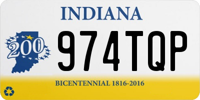IN license plate 974TQP