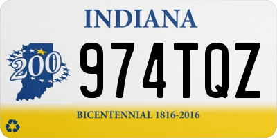IN license plate 974TQZ